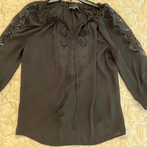 Cynthia Rowley Black Blouse - Picture 1 of 6
